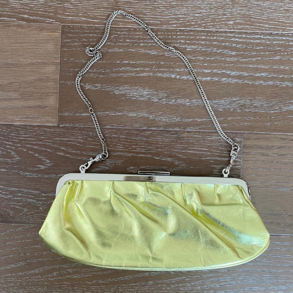 NEW Giani Bernini Leather Clutch | Gold